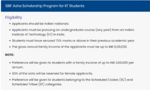 IIT Students Eligibility 